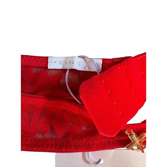 Savage X Fenty Red Lace Garter - Picture 3 of 4